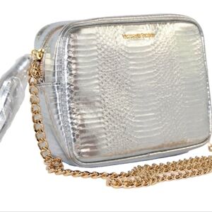 Victoria's Secret Metallic Silver Crossbody Bag